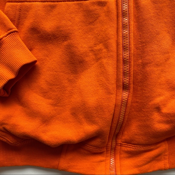 TIP TOP Orange Zip-Up Light Hoodie Jacket Size L - Picture 3 of 11